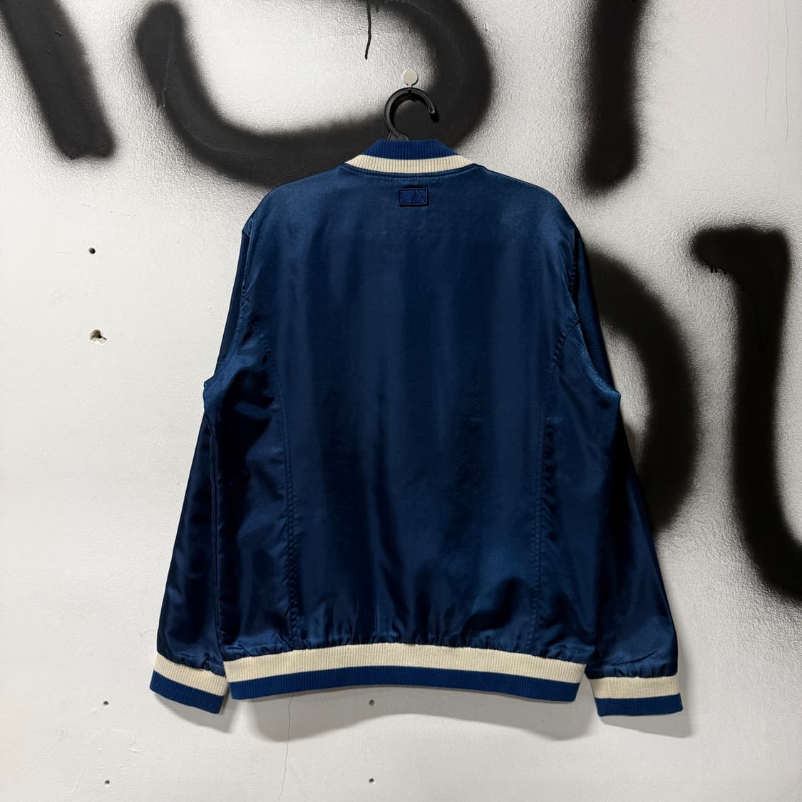 MLB 뉴욕 양키스 올드스쿨 배색 사틴 베이스볼 바시티 자켓 상품이미지2