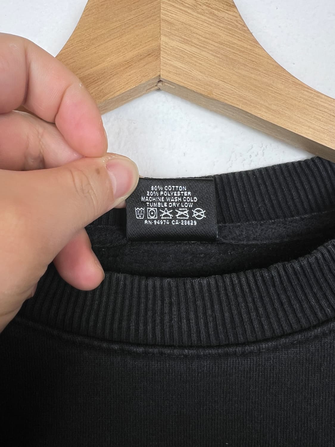 스투시 블랙 로고프린팅 맨투맨 M 상품이미지5