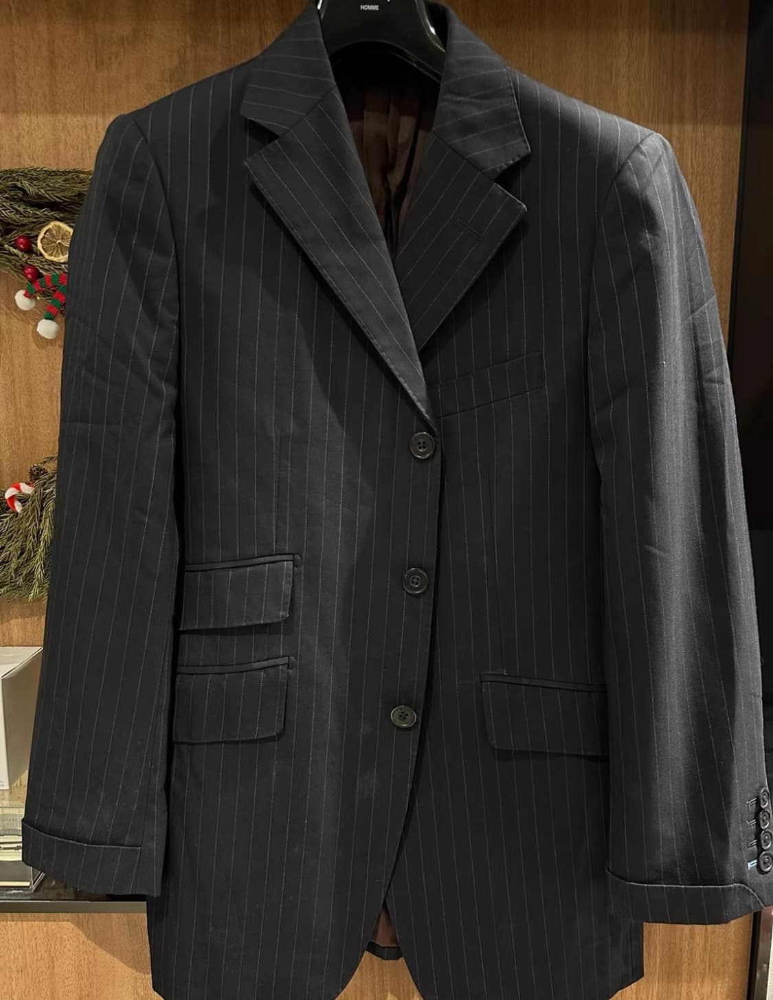 Burberry  양모 스트라이프 싱글 블레이저 자켓 상품이미지1