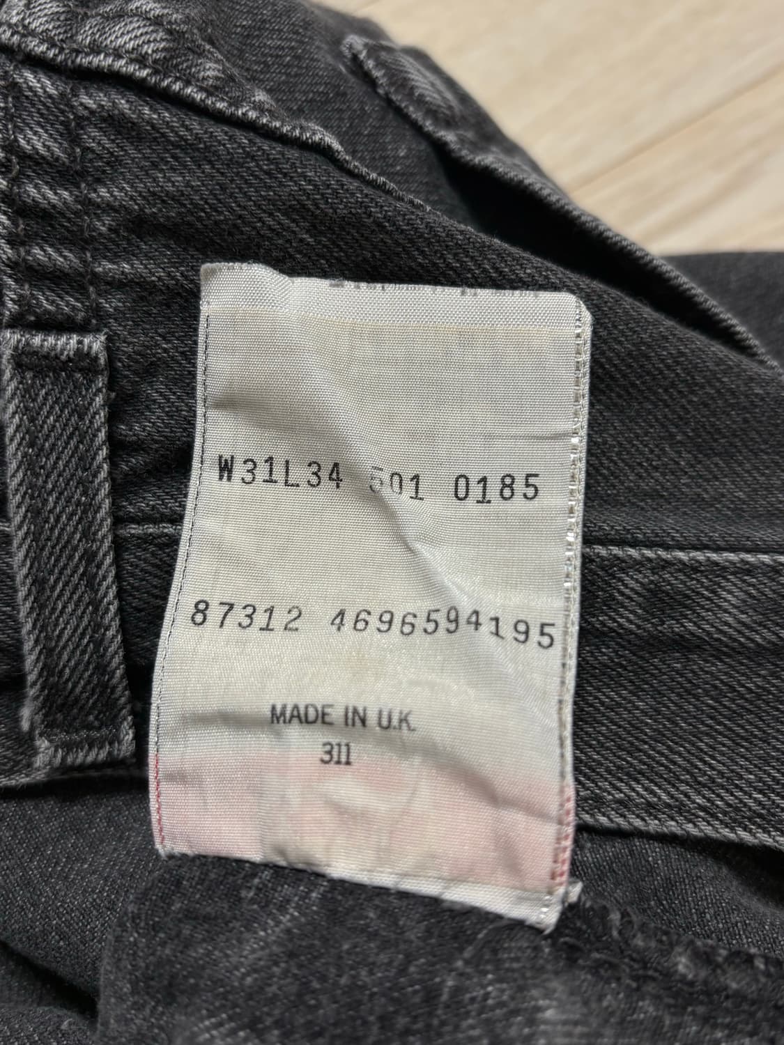 리바이스 501 uk 흑청 28-29 상품이미지10