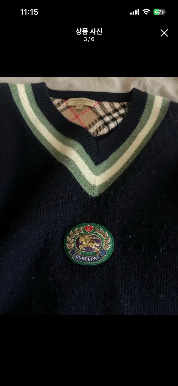 버버리 블랙핑크 제니 니트 울 캐시미어 니트 상품이미지3