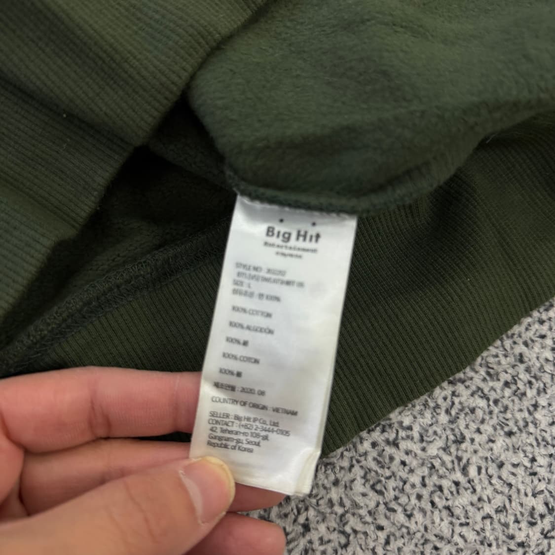 L BTS 오버핏 맨투맨 0128H1 상품이미지5