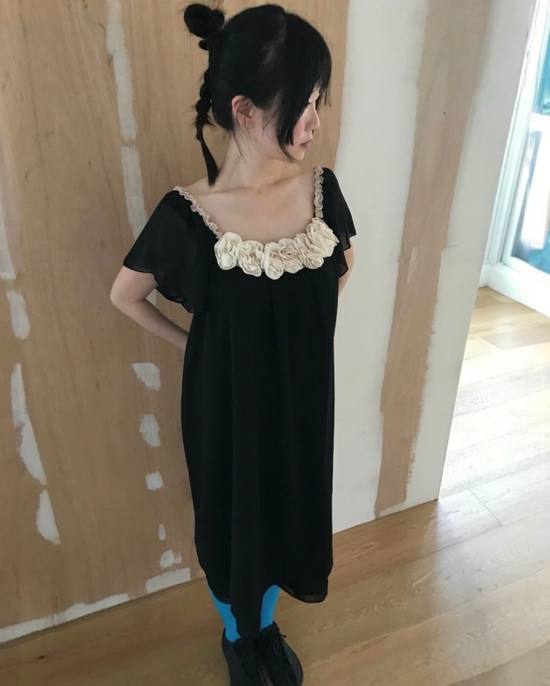 vintage rose ruffle one-piece 상품이미지1