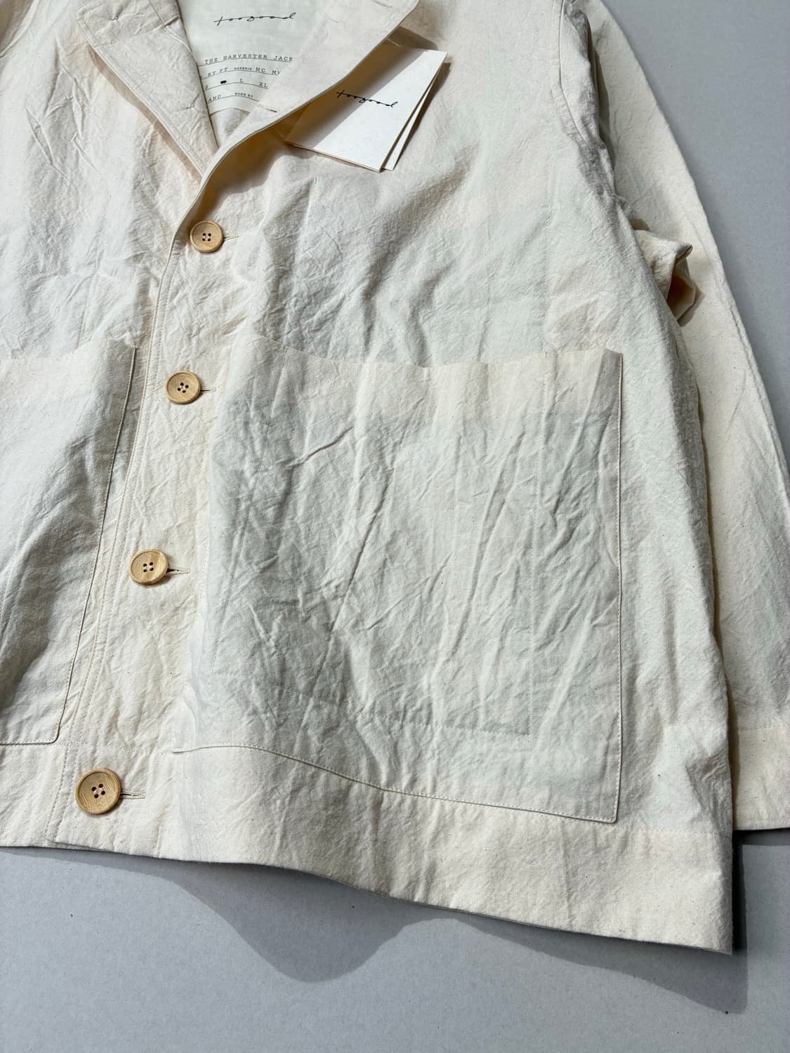 Toogood 투굿 더 하베스터 자켓 텍스쳐드 코튼 RAW컬러 상품이미지3