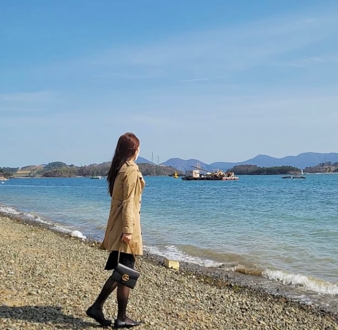 상태좋음) 정품 버버리 런던 여성 트렌치코트 베이지 상품이미지10