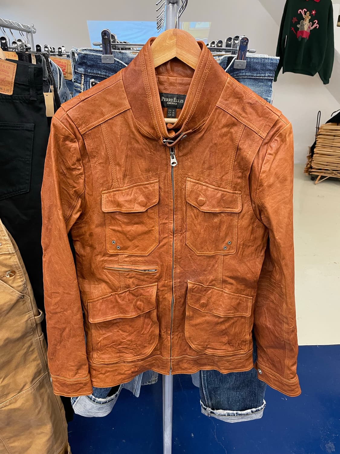 Perry Ellis 양가죽 레더자켓 상품이미지4