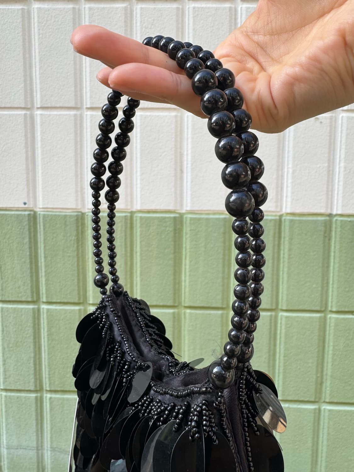Black Sequin Beaded Mini Bag 비즈백 상품이미지3