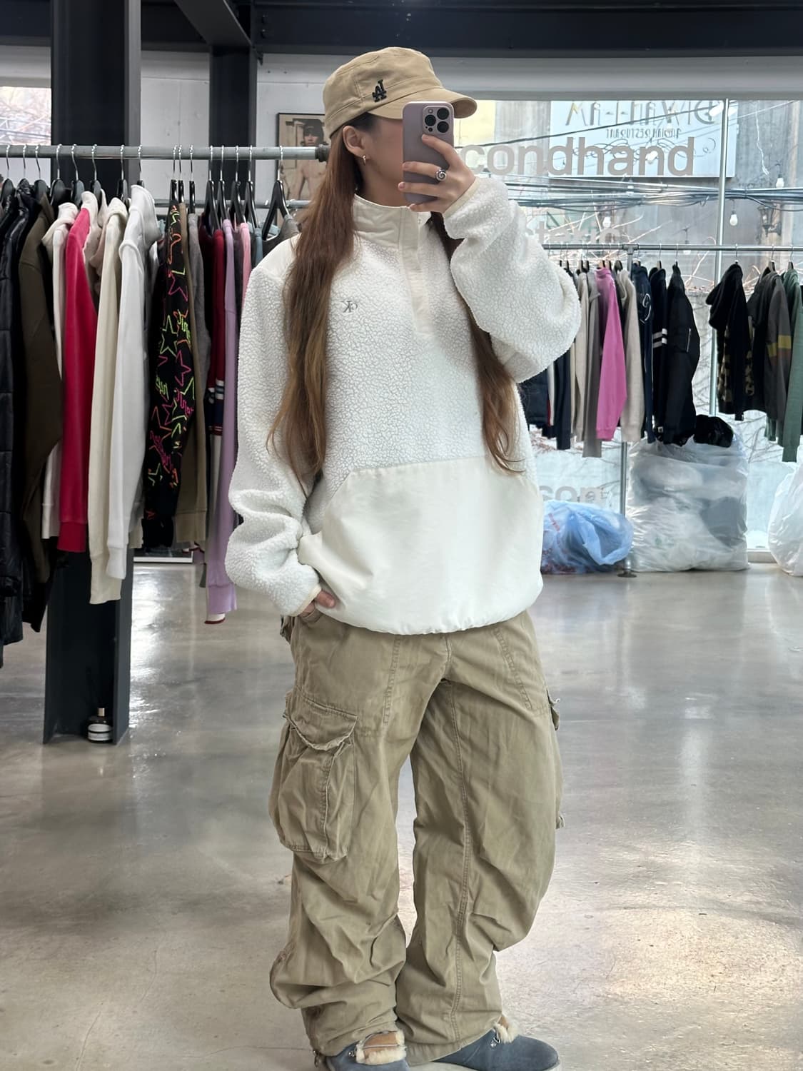 캘빈클라인 CK 자수 플리스 아노락 상품이미지4