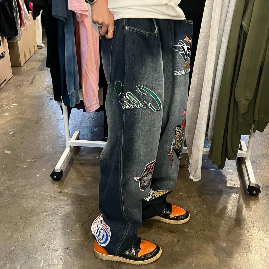 DIANLAO NBA PATCH Denim Pants  상품이미지7