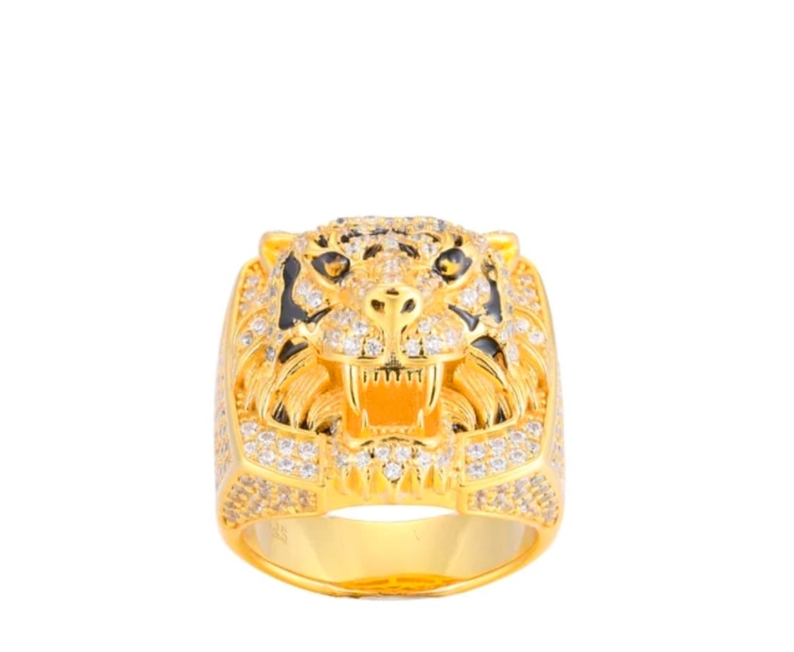 Oceaonra 남성용 3D 타이거 모이사나이트 반지 925 실버 상품이미지9