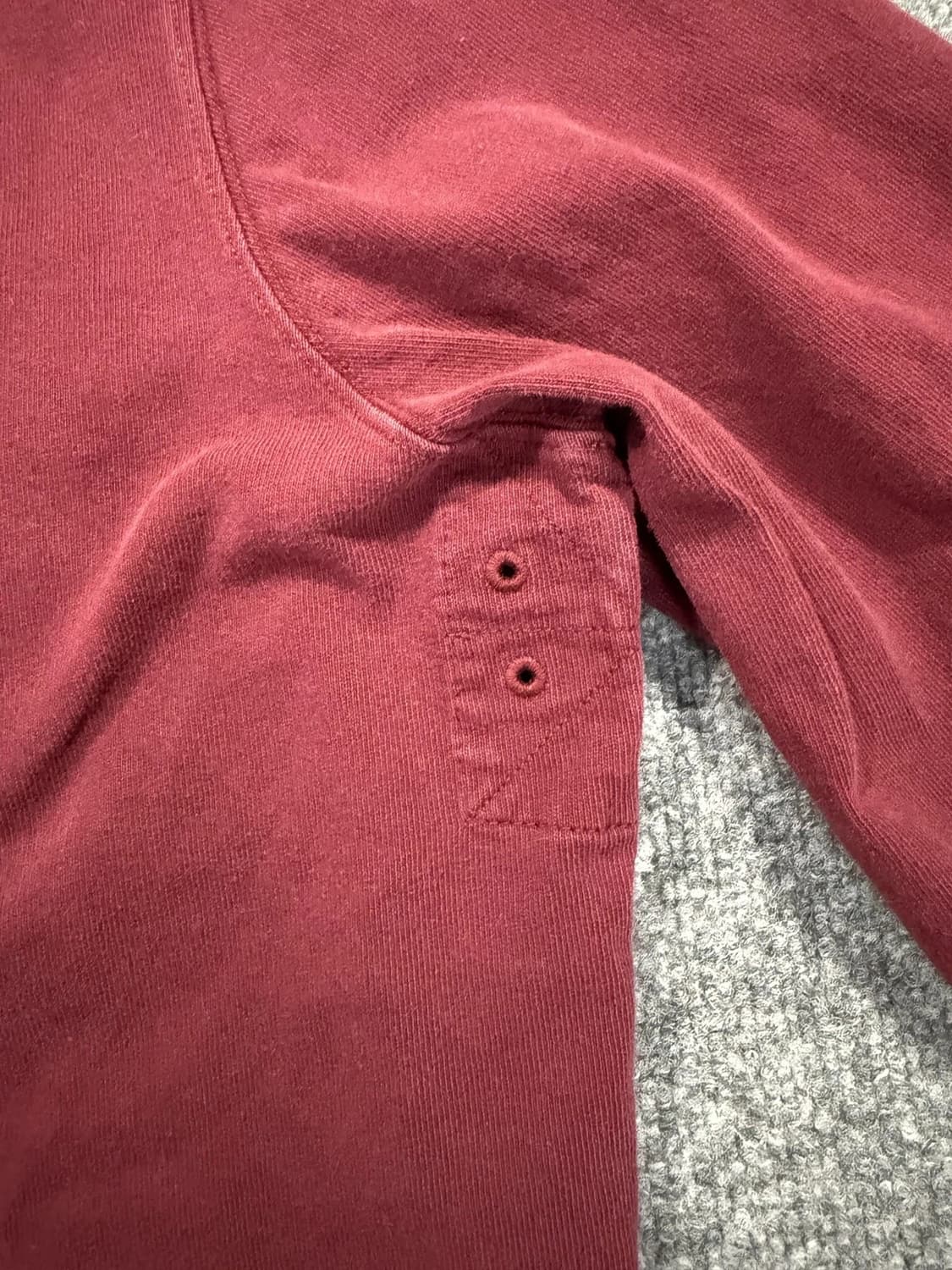 폴로 랄프로렌 빅포니 엘보 패치 럭비 셔츠 버건디 상품이미지7