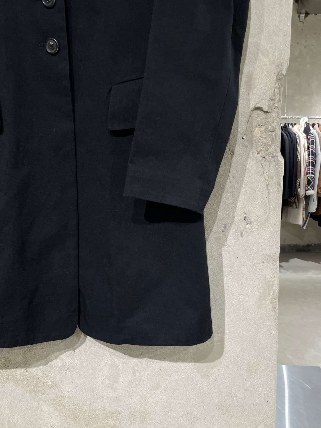 질샌더 블랙 멀티 플랩포켓 코튼 롱 자켓 상품이미지5