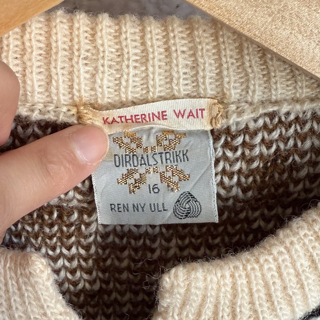 Norwegian Floral Wool Cardigan 상품이미지4