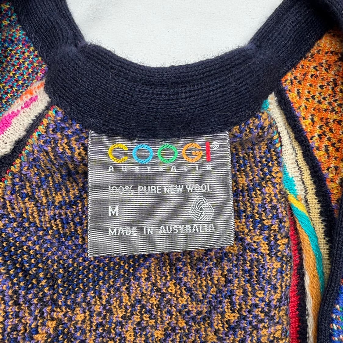Coogi 쿠지 오스트레일리아 3D 에스닉 패턴 니트 가디건 M 상품이미지7