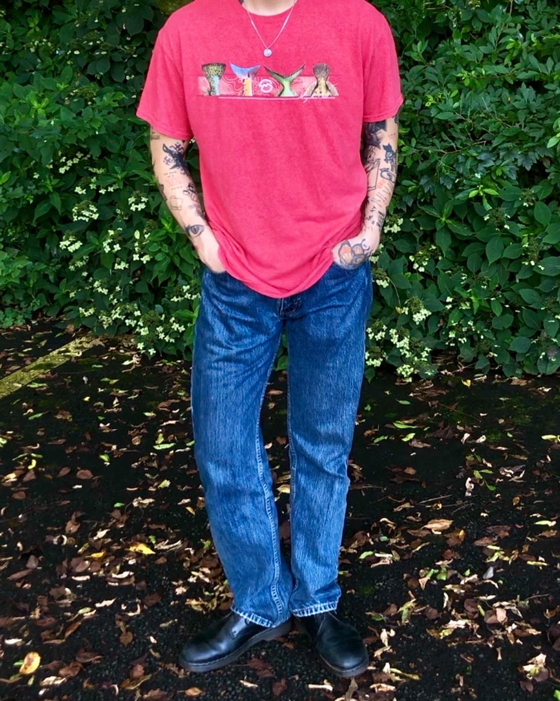 Fishing T-shirts Red 상품이미지1