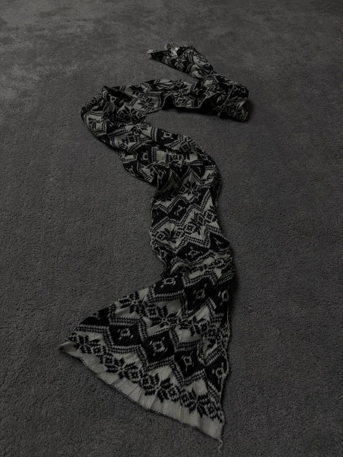 Vintage grunge knit muffler 상품이미지1