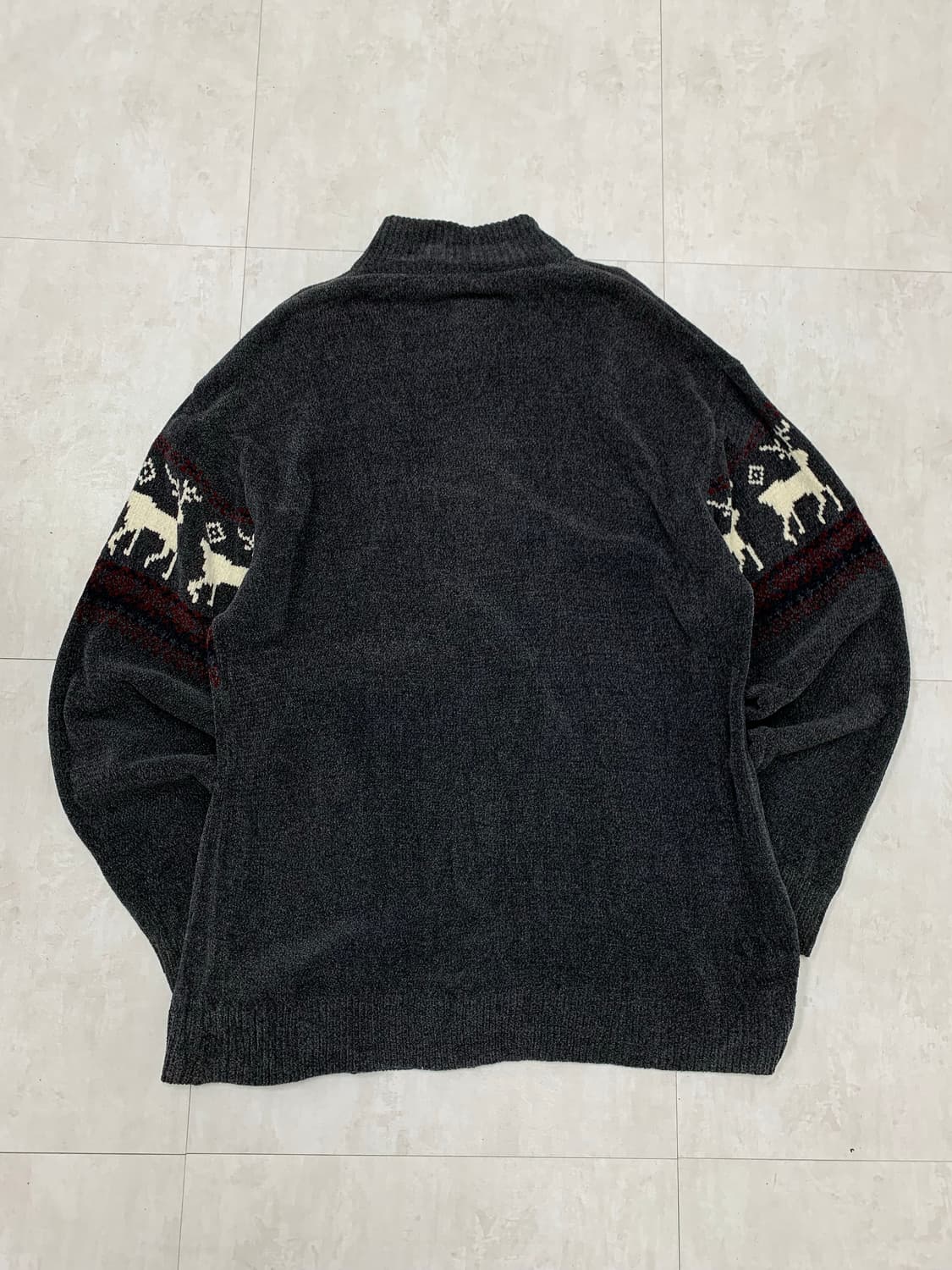 Asnas 패턴 반집업 니트 #407 상품이미지6