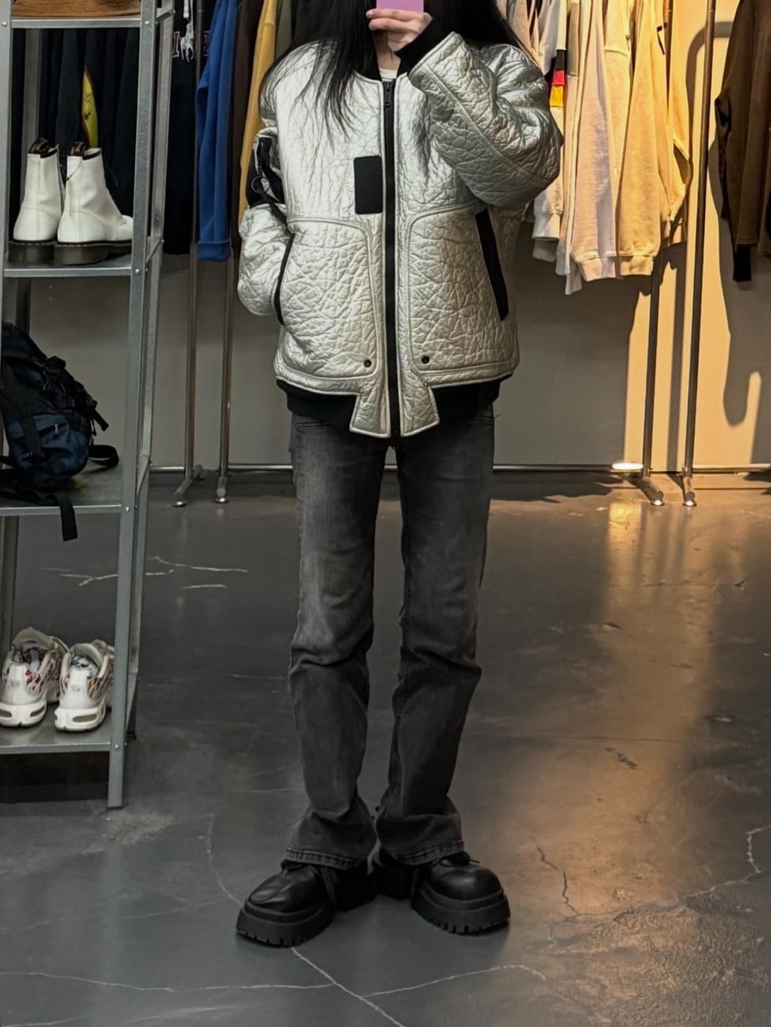 나이키 조던 23 엔지니어드 MA-1 메탈릭 실버 항공자켓 A2858 상품이미지1