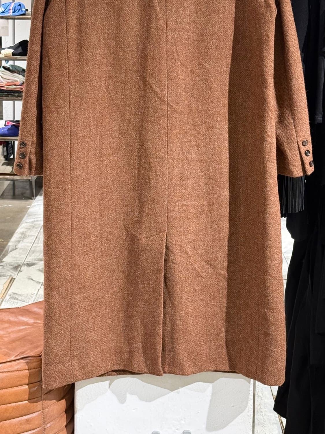 와이즈 비스 브라운 싱글 울 롱 코트 상품이미지6