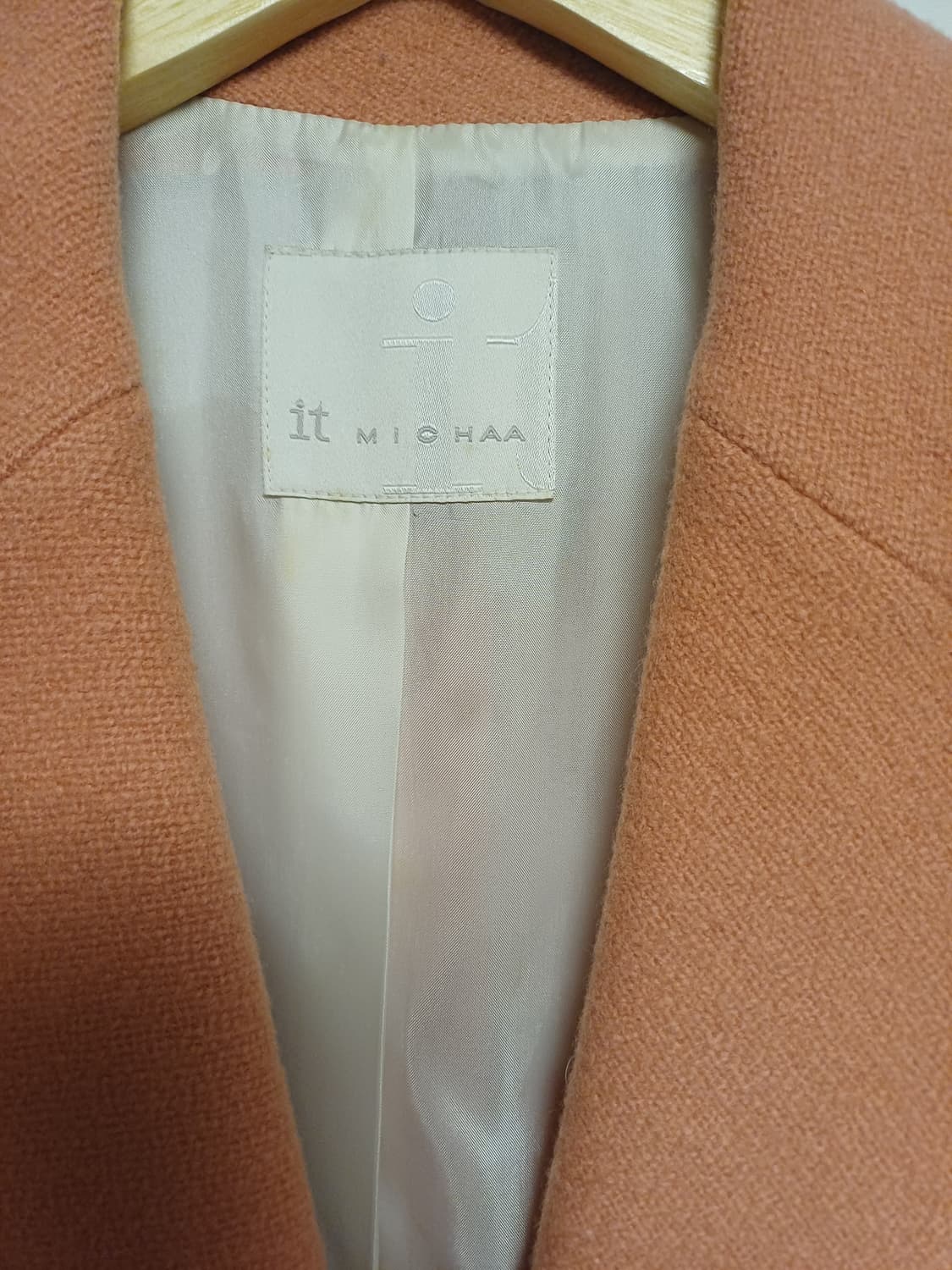 it MICHAA 코랄 울 코트 / 울87 / 55 / 데일리 결맞음 코 상품이미지3