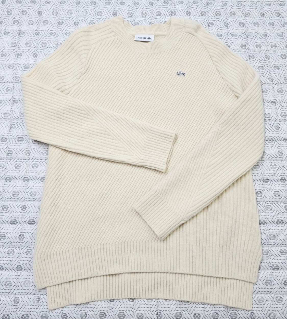 라코스테 아이보리 리브 니트 95 상품이미지5