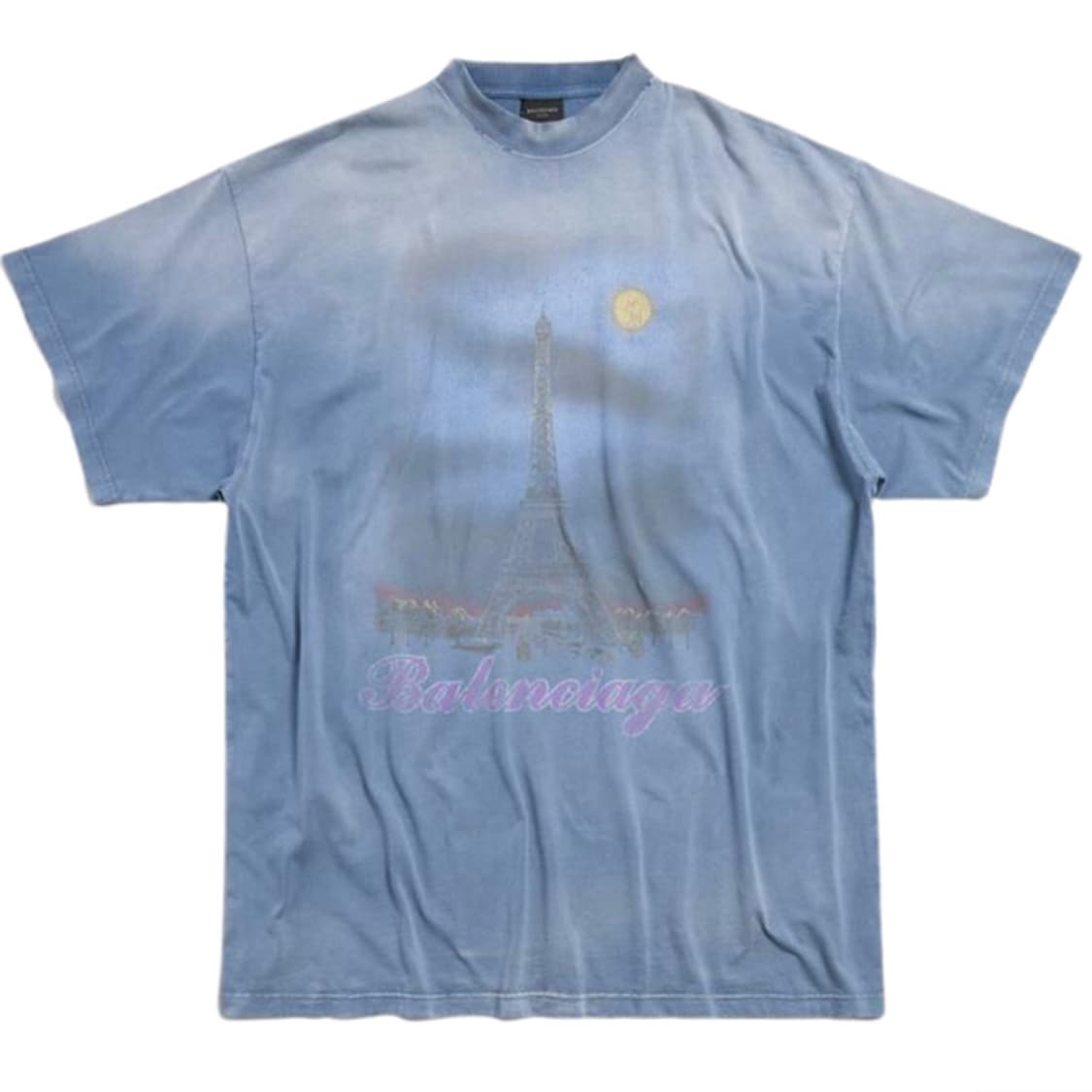 BALENCIAGA 25SS 발렌시아가 파리 문 오버사이즈 티셔츠 블루 상품이미지3