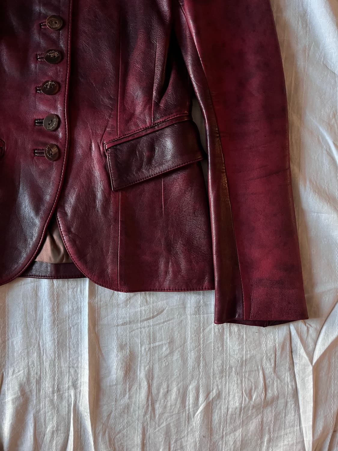 Paco Rabanne Wine Washed Lambskin Jacket 상품이미지4