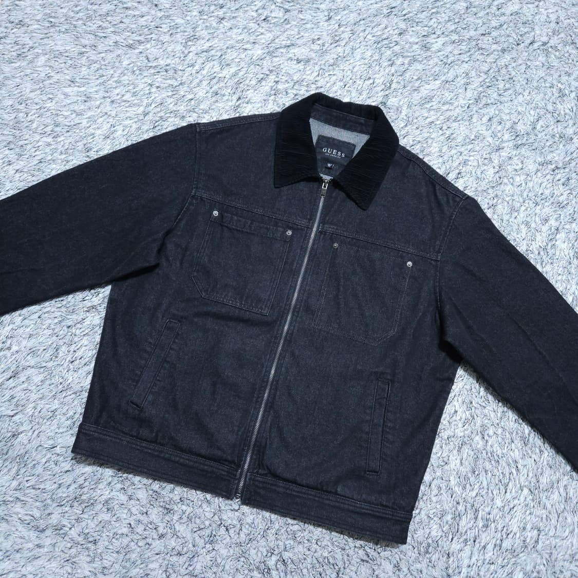 게스) XXL 남자 흑청자켓 데님자켓 / 왕눈이샵 상품이미지2