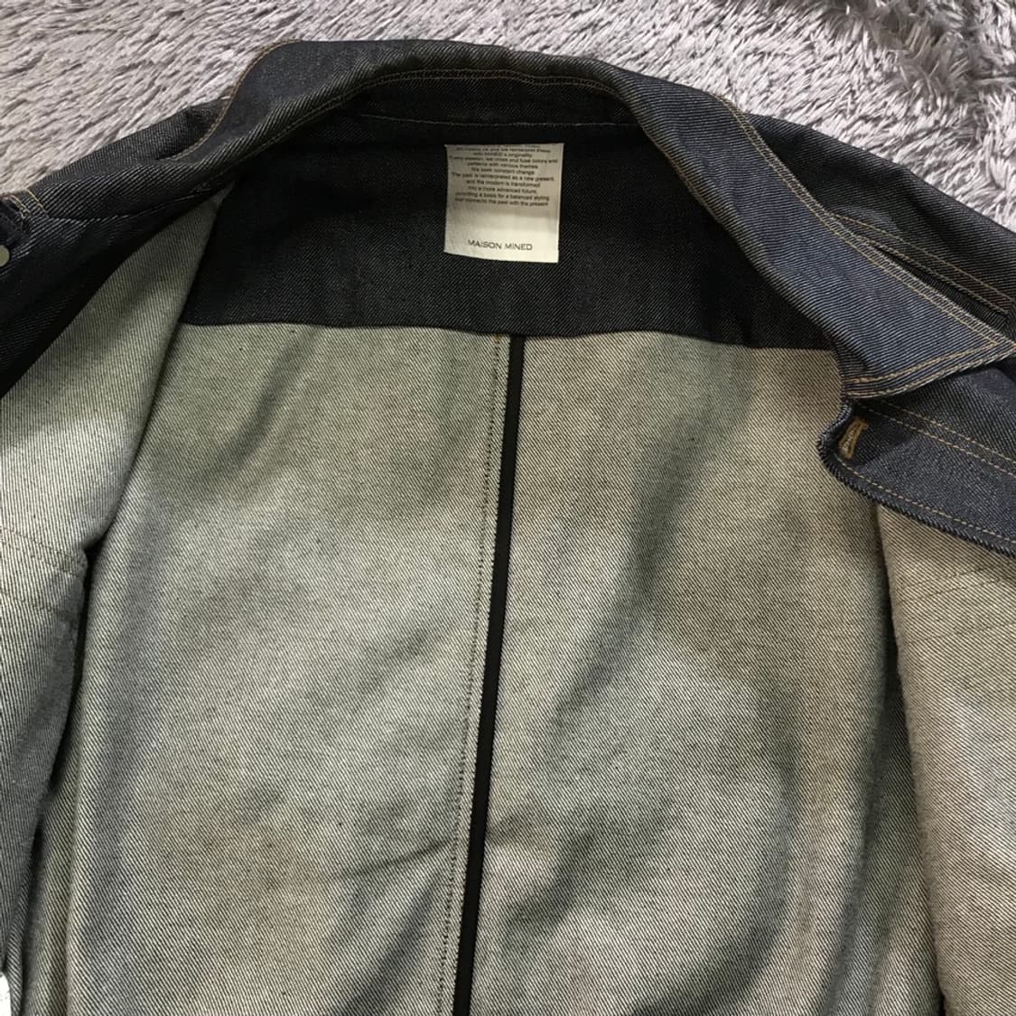 [[M, A급] 메종미네드 인디고 자켓 스트레이드 데님#320 상품이미지4