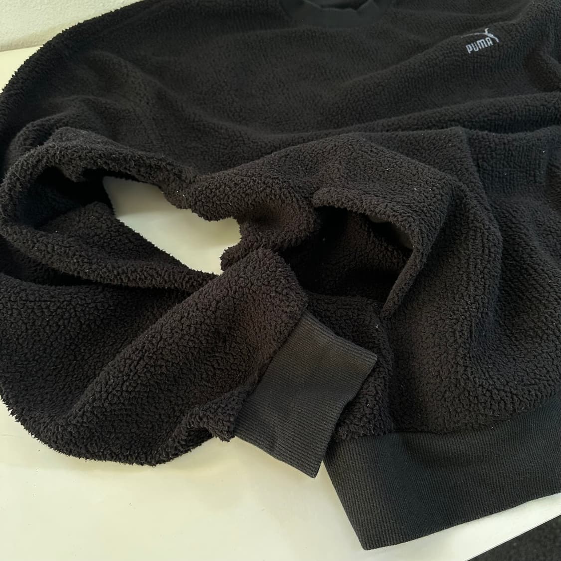 XL 푸마 블랙 뽀글이 후리스 맨투맨 상품이미지2