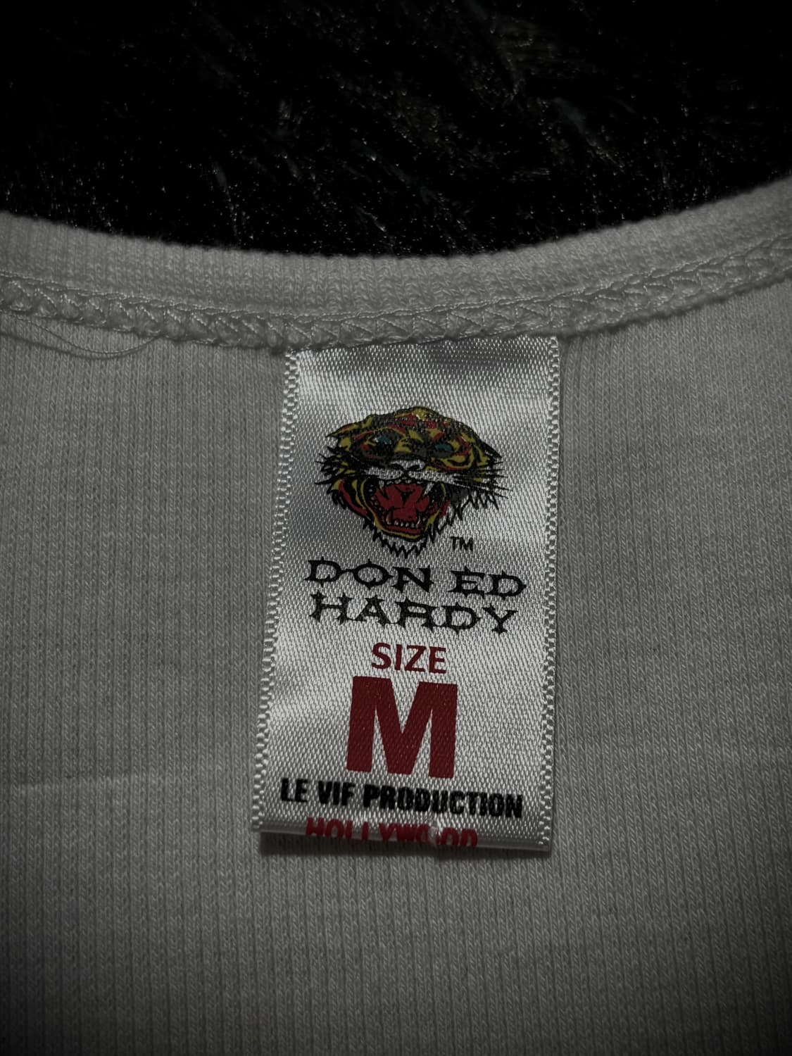 Ed Hardy 스컬 장미 프린팅 큐빅 화이트 슬리브리스 상품이미지9