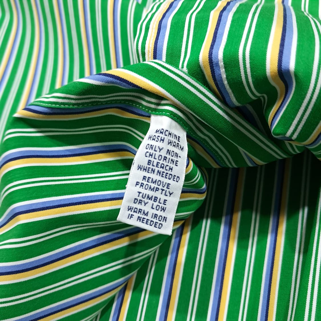 CL609 3XB 폴로 00s 코튼 멀티 스트라이프 그린 셔츠 남방 상품이미지5