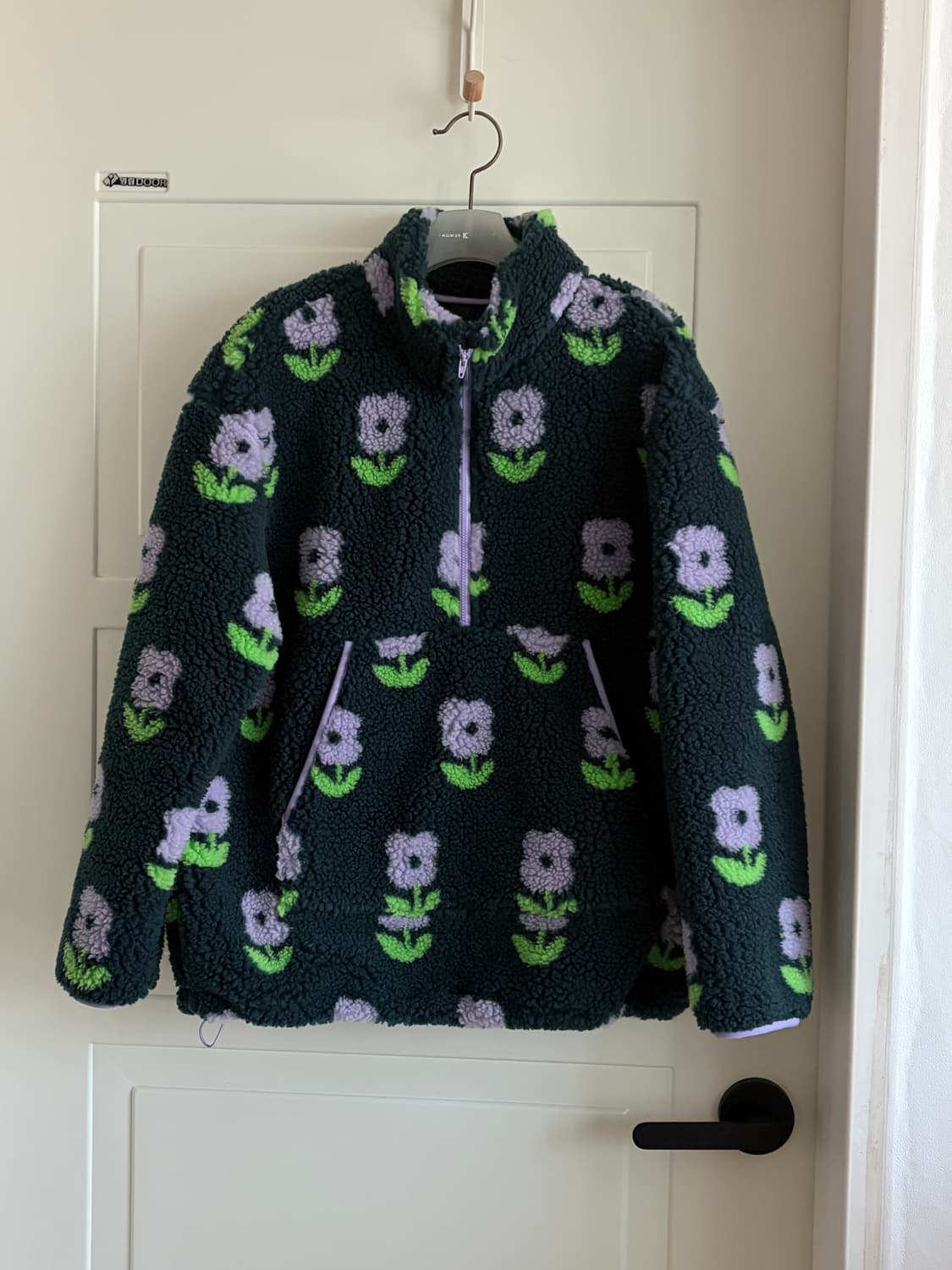 플라워 뽀글이 하프집업 상품이미지3