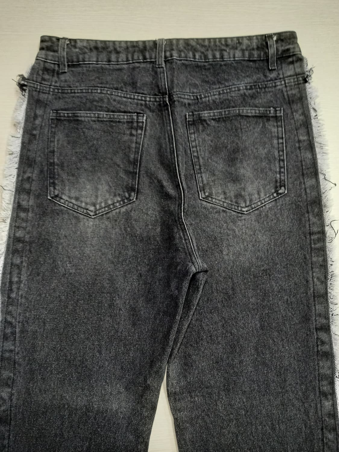 33 RMDGOD 하이웨이스트 세미와이드 크롭진 블랙 33-419 상품이미지4