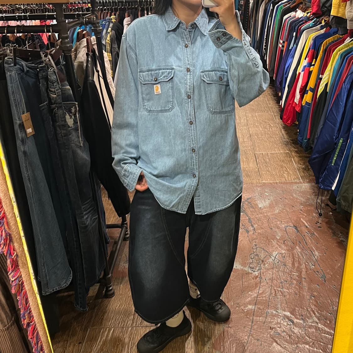 [HI]칼하트 데님 긴팔셔츠 상품이미지4