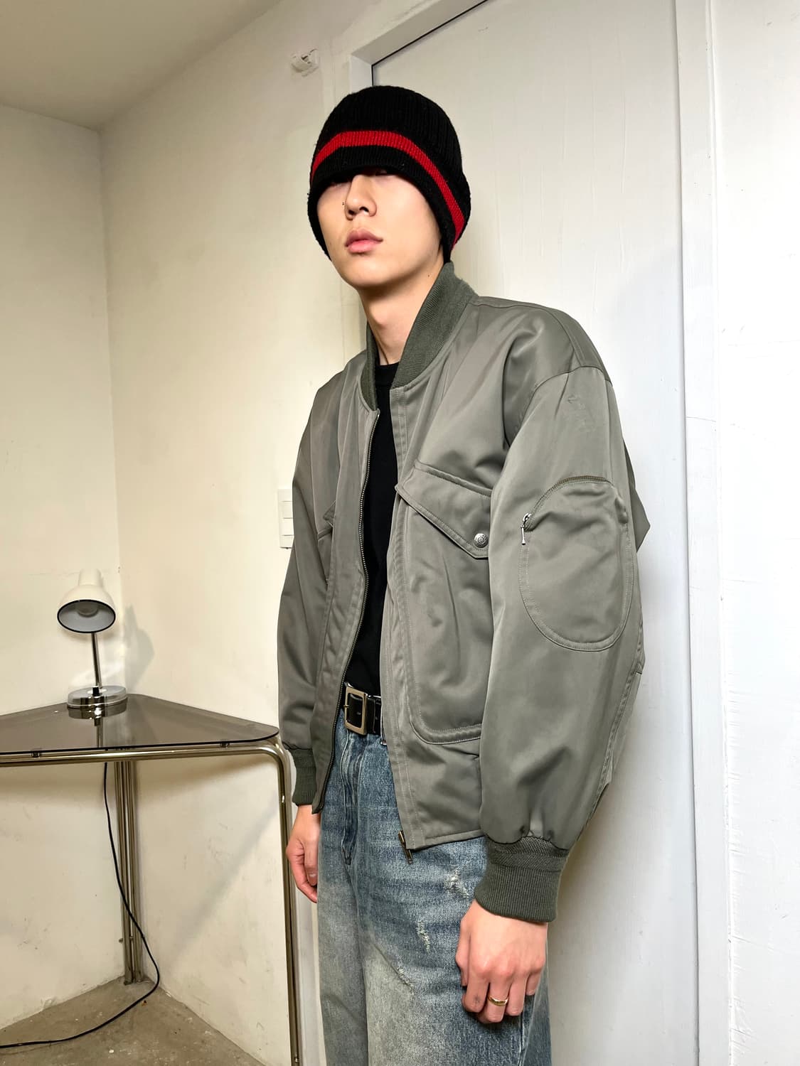 Ma-1 Type Crop Bomber Jacket 상품이미지6