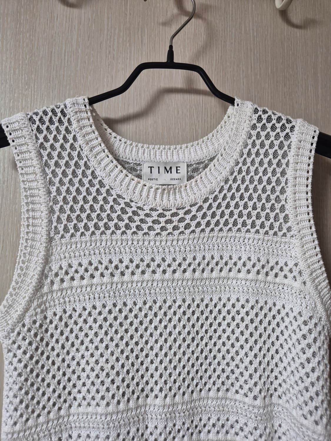 (23년) 타임 TIME  니트원피드 펀칭 민소매드레스  상품이미지4