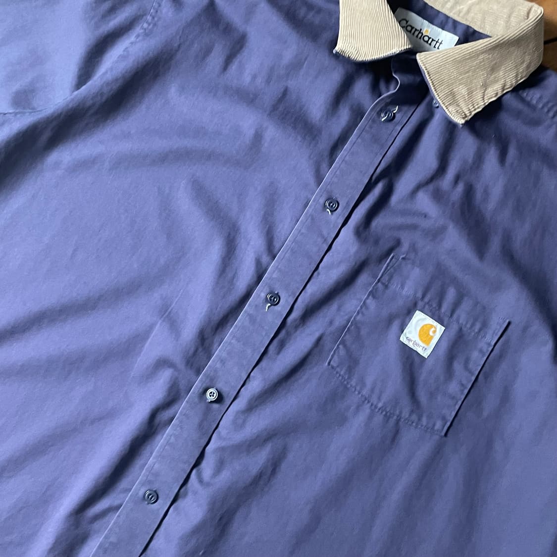 [3XL]칼하트 리메이크 코듀로이 카라 반팔 셔츠 상품이미지4