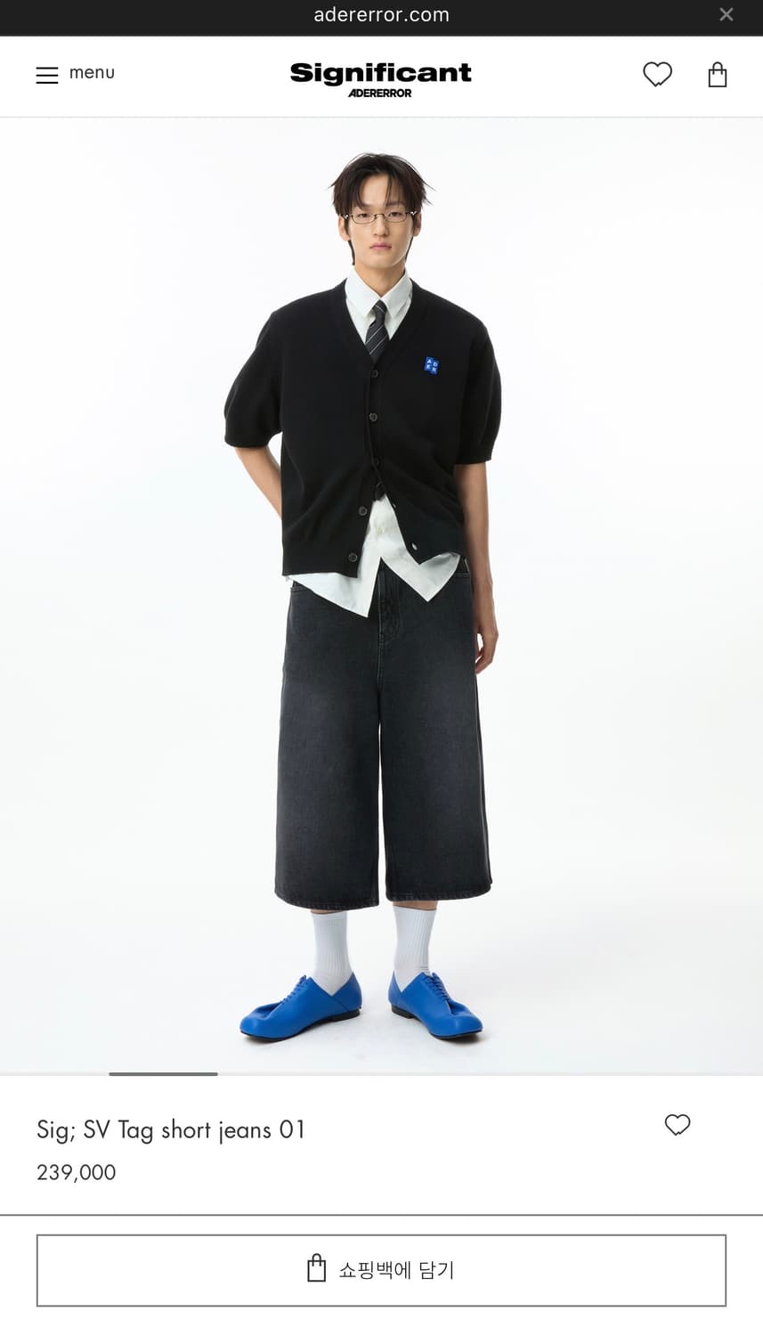 아더에러 시그니피컨트 숏 데님 상품이미지1