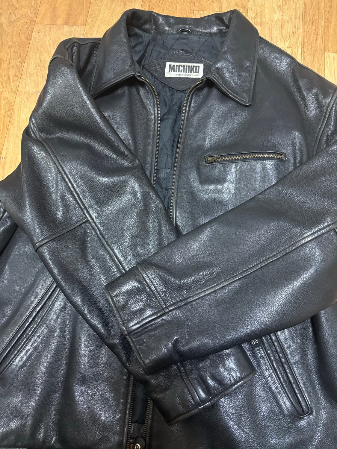 미치코 런던 빈티지 가죽 자켓 상품이미지4