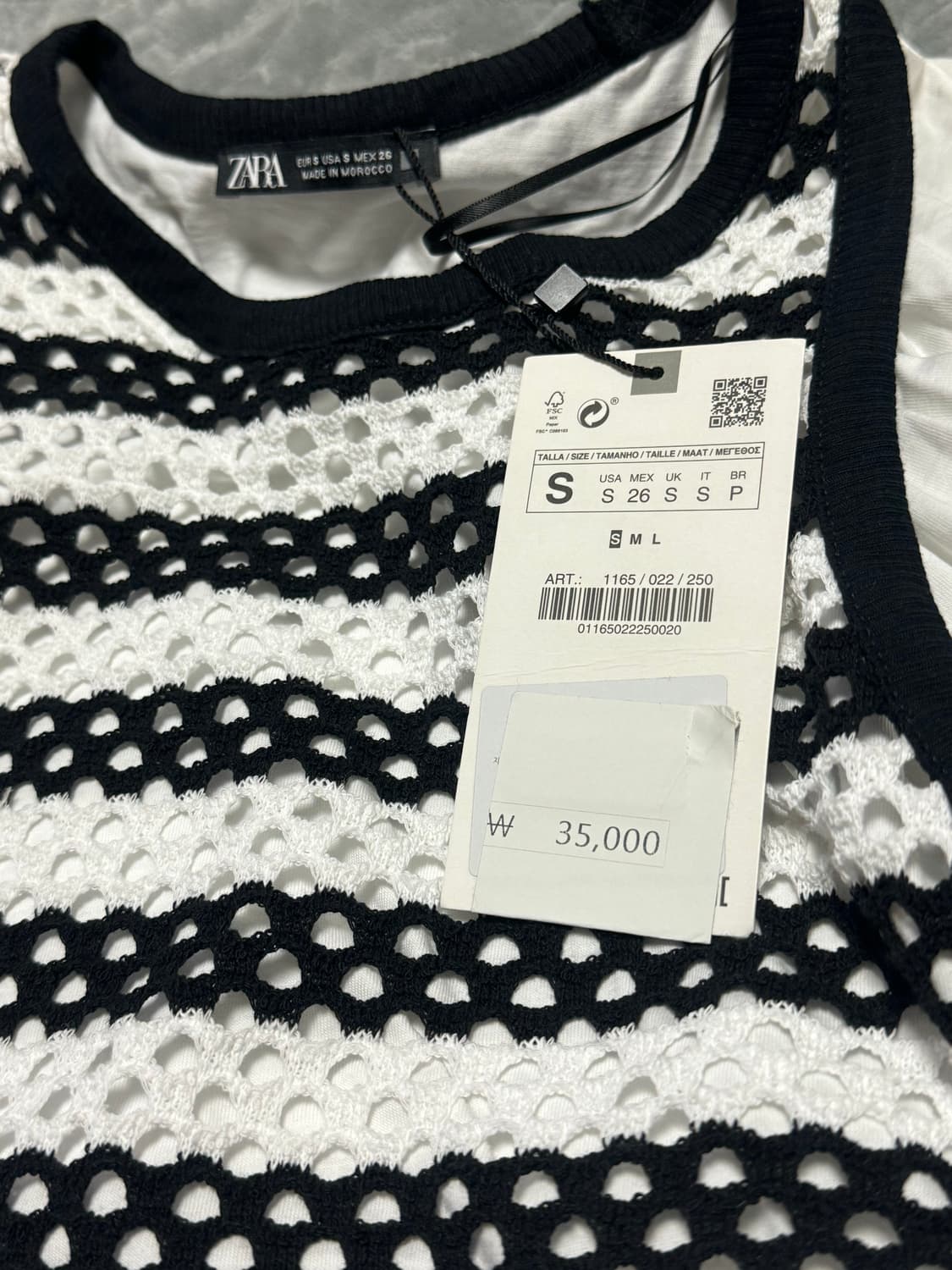 자라 zara 콤비 반팔블라우스 상품이미지2