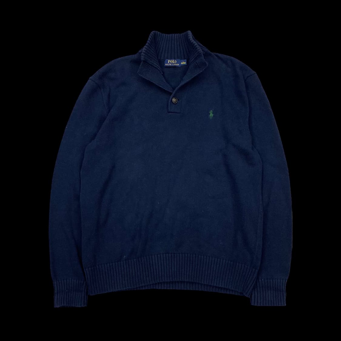 폴로랄프로렌 신형탭 네이비 버튼 카라 코튼 니트 상품이미지1