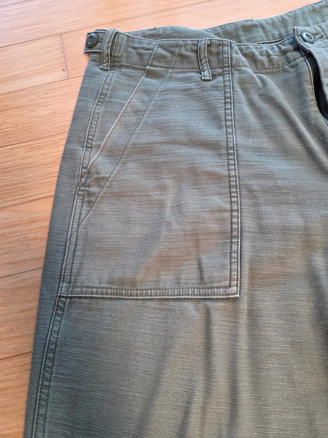 무탠다드 세이지그린 와이드 레플리카 퍼티그팬츠 32사이즈 상품이미지2