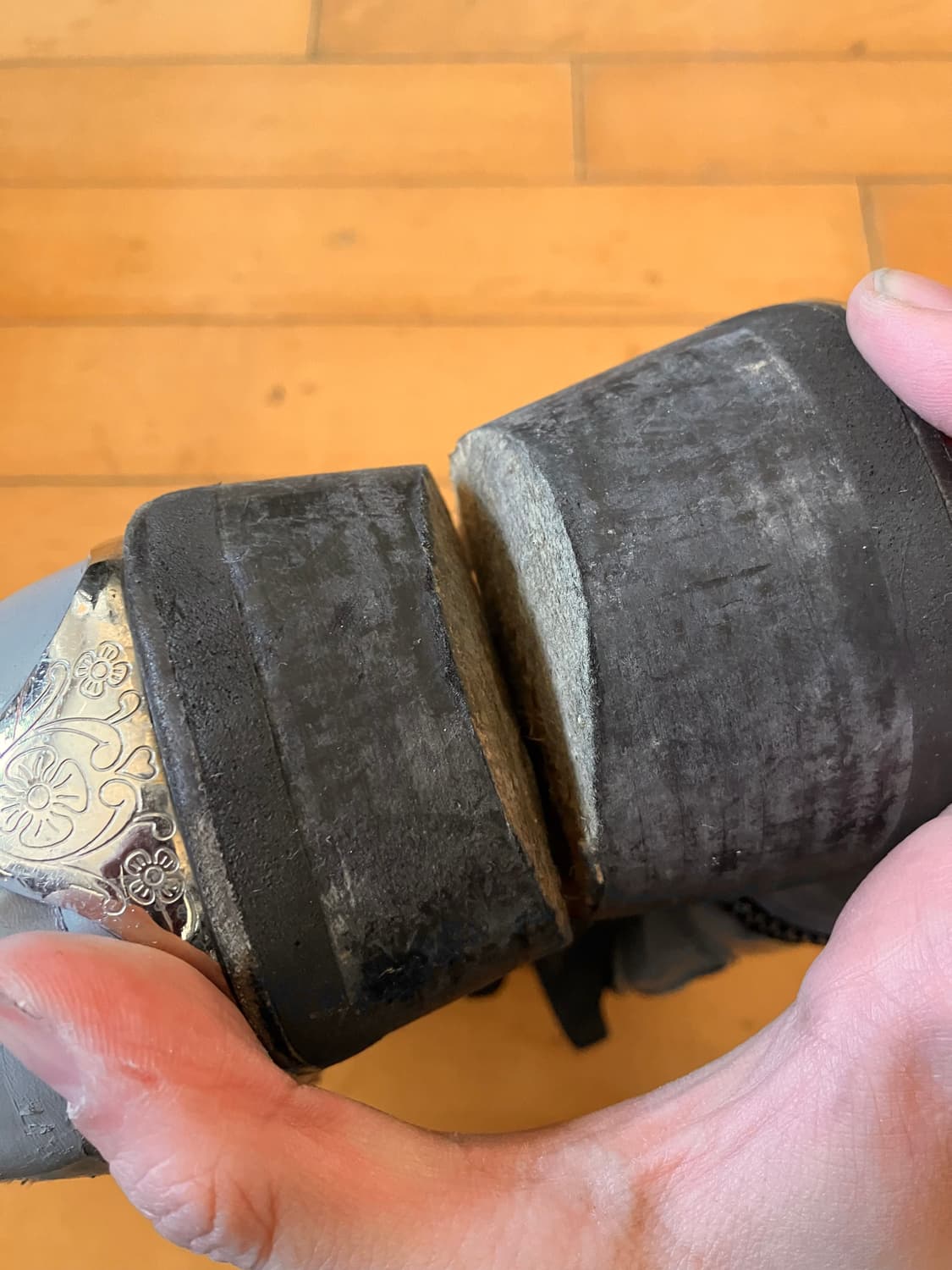 Japanese 90s 빈티지 크랙 패널 롱노즈 웨스턴부츠 275 상품이미지6