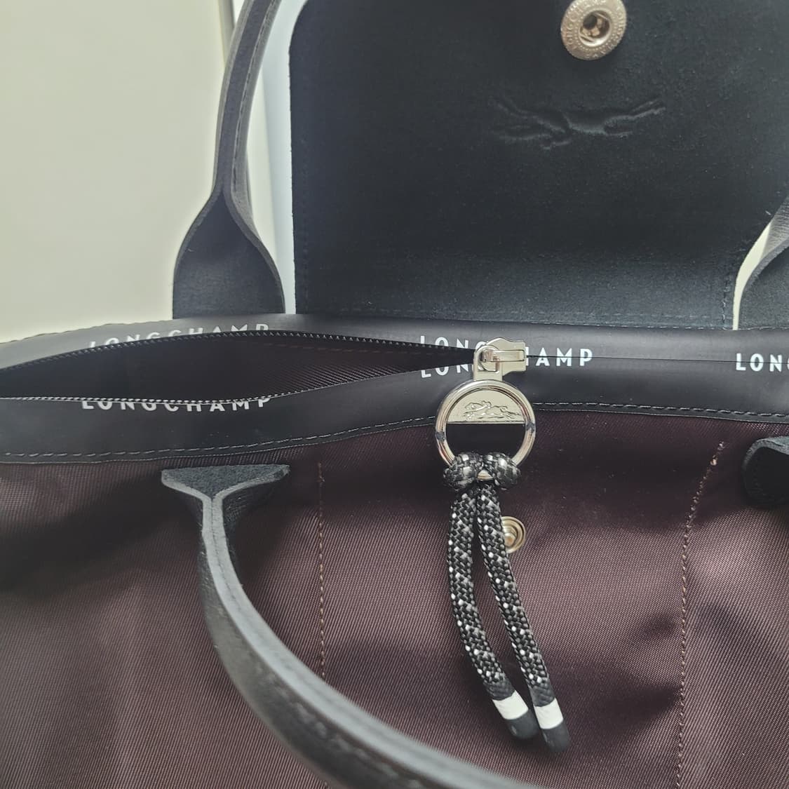 롱샴 르 플리아쥬 에너지 토드겸 크로스백  버건디 상품이미지8