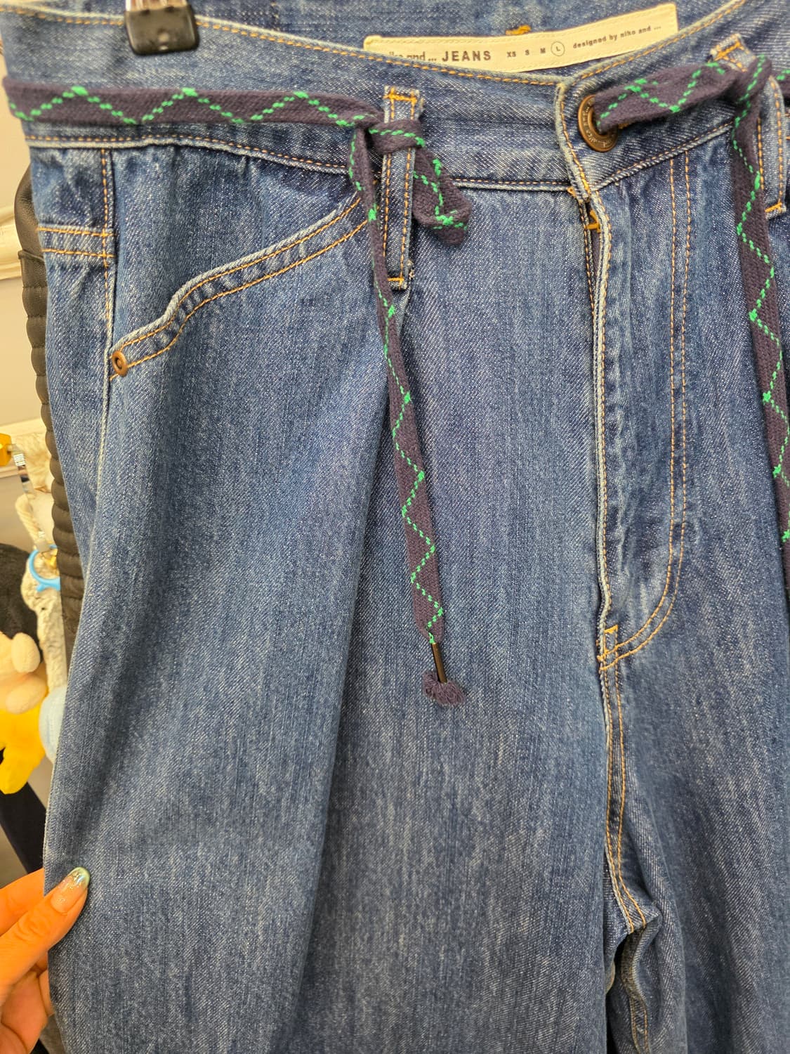 니코앤드 핀턱 데님 팬츠 L 상품이미지3