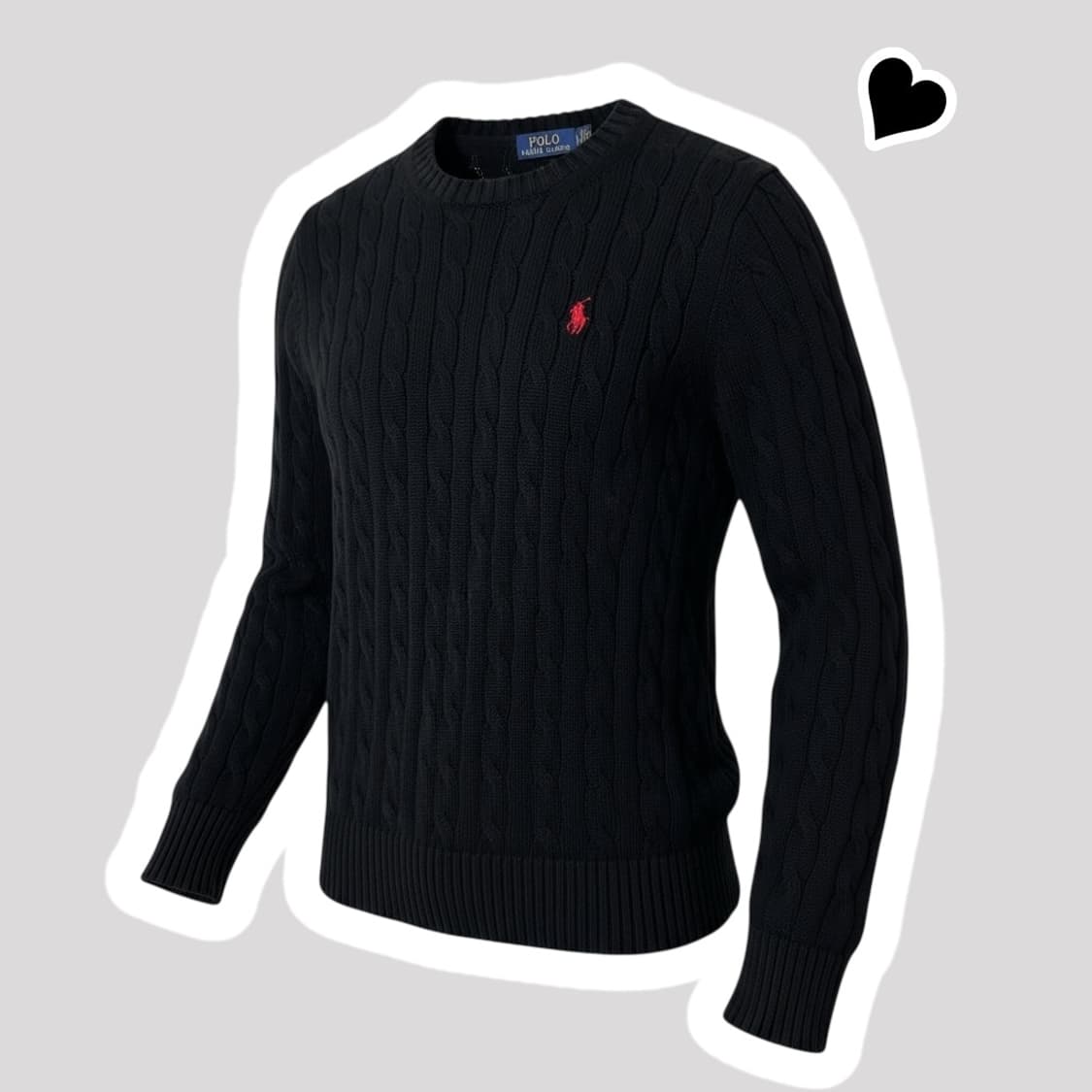 신형 폴로 랄프로렌 블랙 꽈배기 니트 상품이미지1