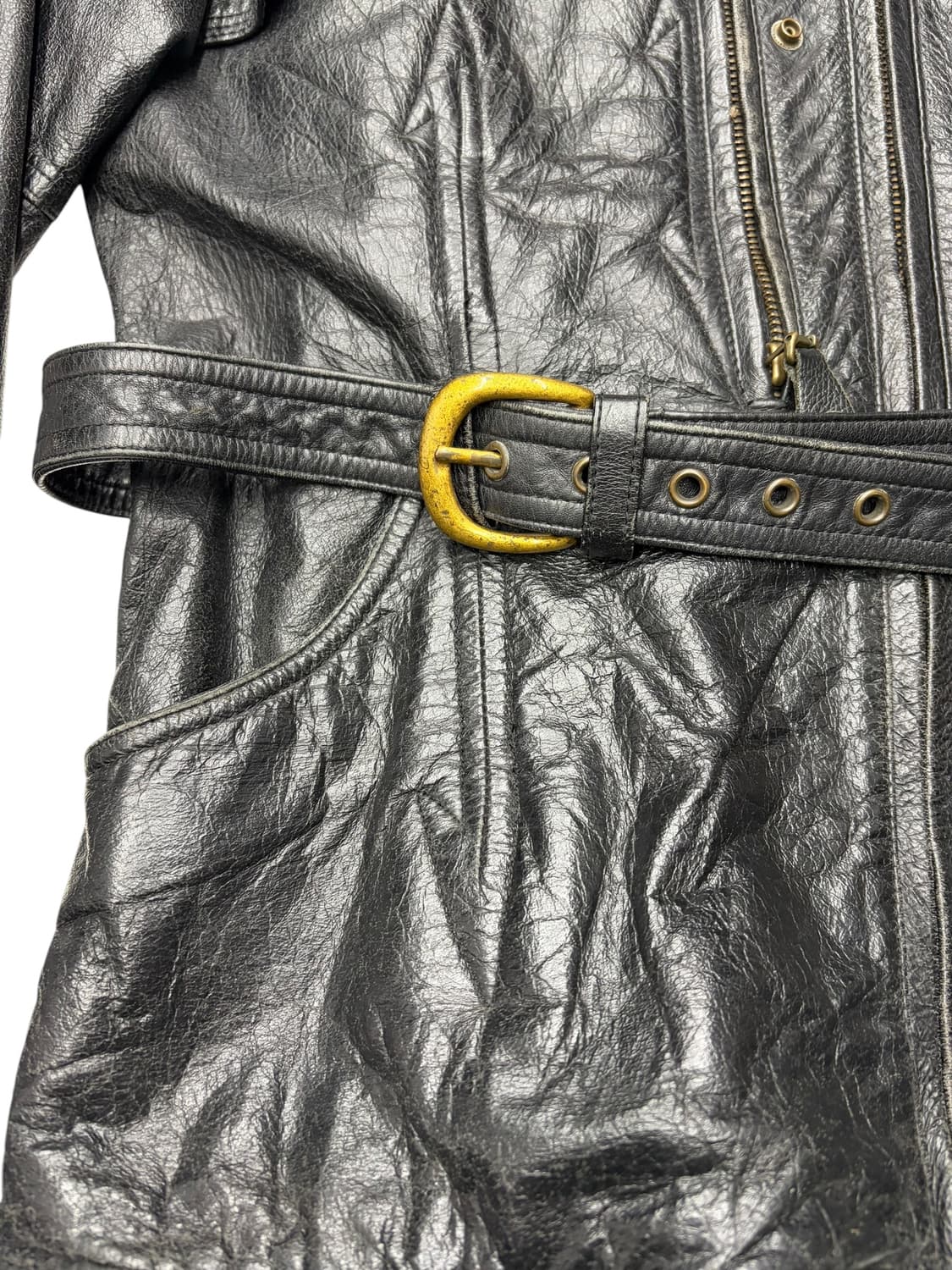 00s Harley-Davidson 벨티드 레더 자켓 상품이미지5