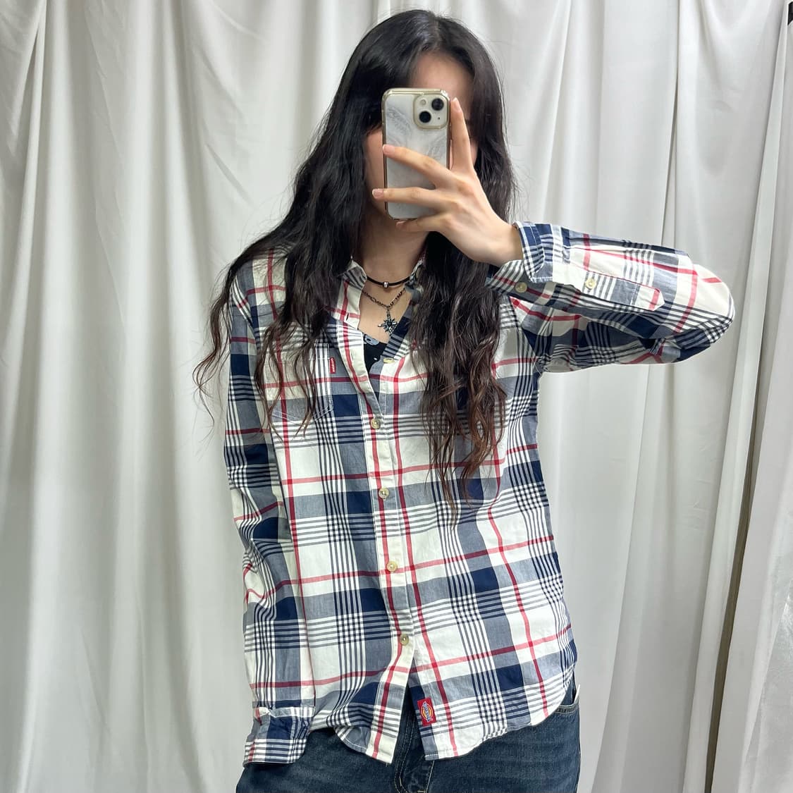 Dickies blue check shirts 상품이미지2
