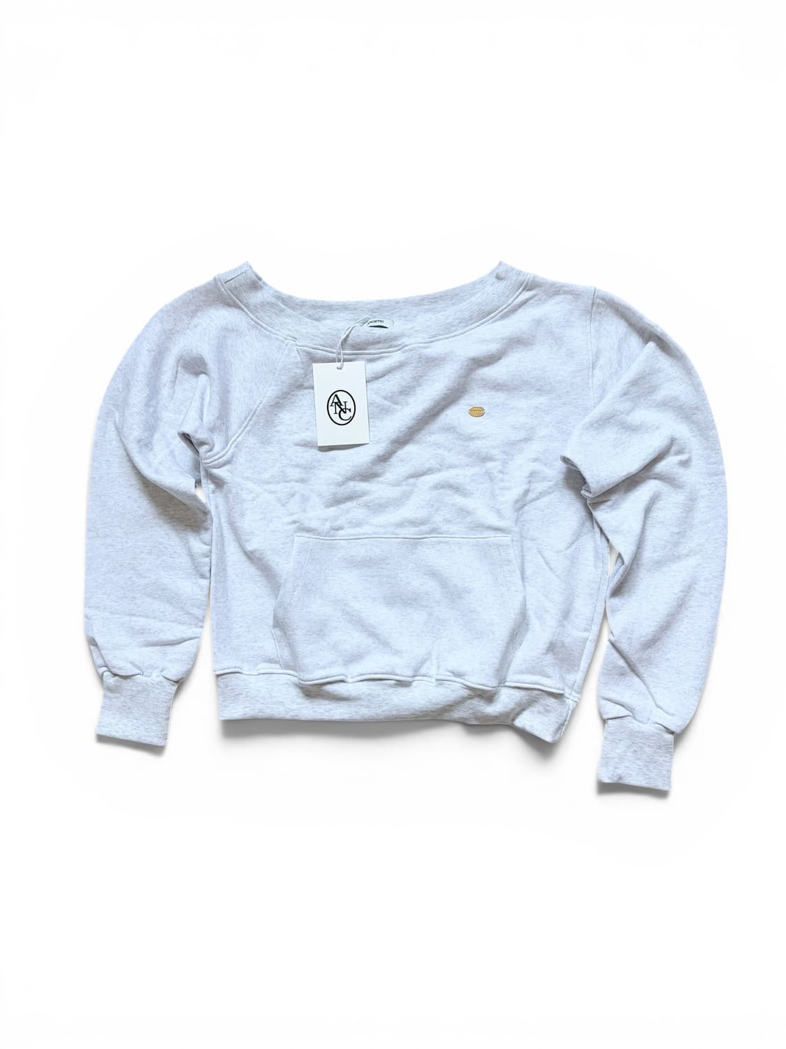 아노에틱 오프숄더 스웻셔츠 멜란지그레이 상품이미지4